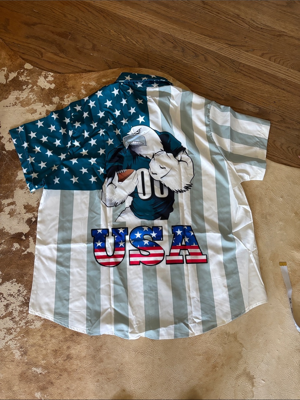 Philadelphia Eagle Graphic Short-Sleeve Shirt - Teal & White - Picture 2 of 5